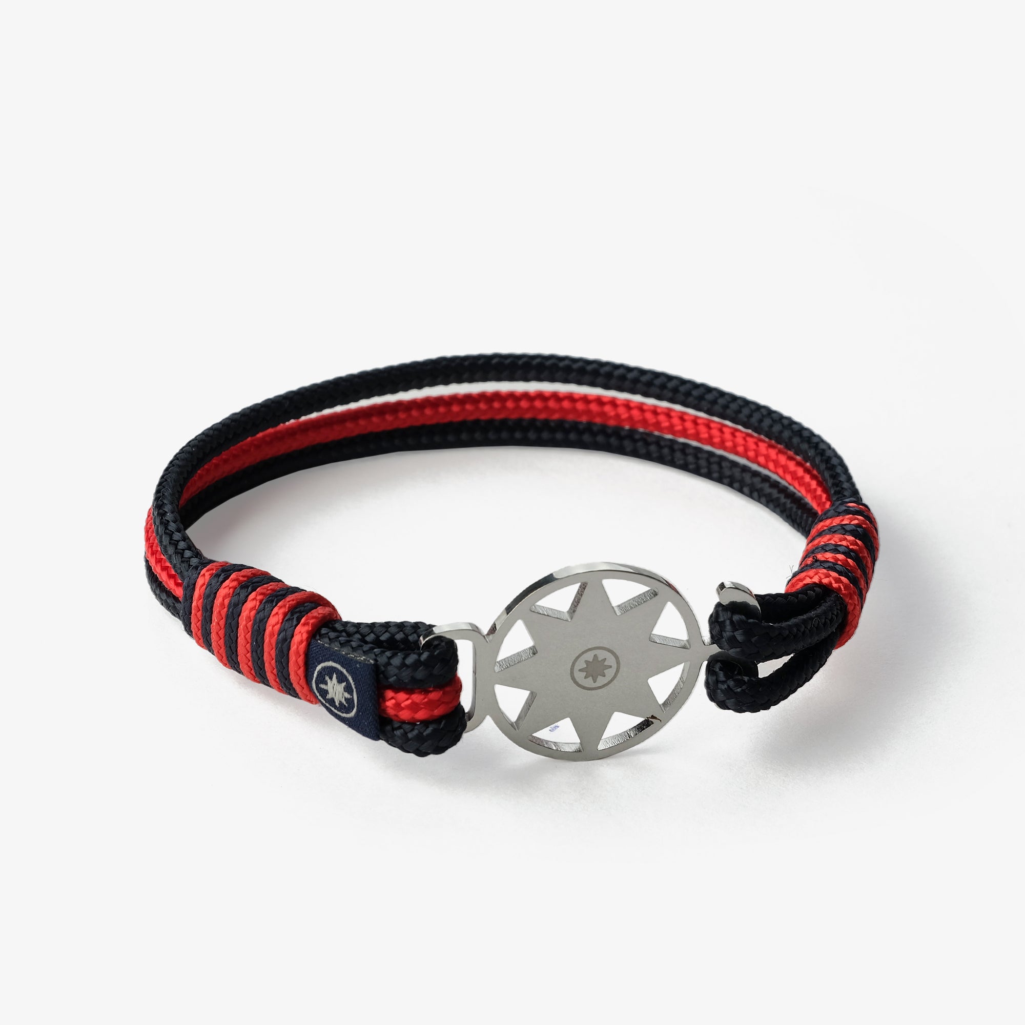 Old Skipper Crimson Nightfall brățară funie negru-roșu S/M
