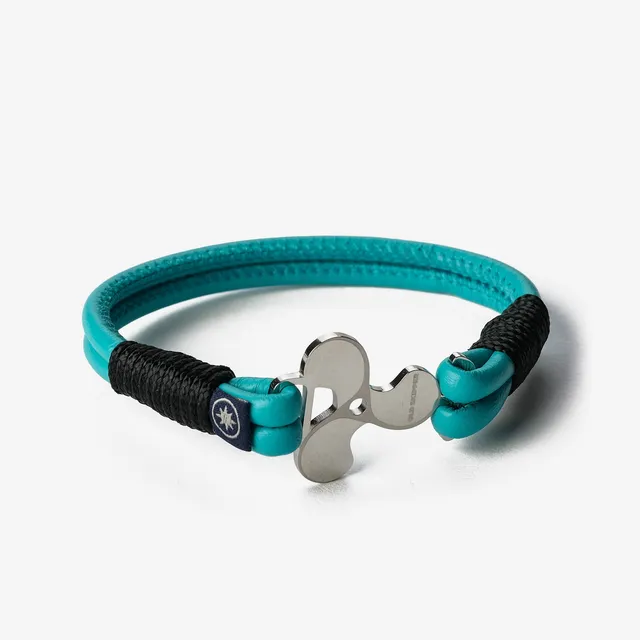 Old Skipper Turquoise Seas brățară piele nappa turcoaz 18cm