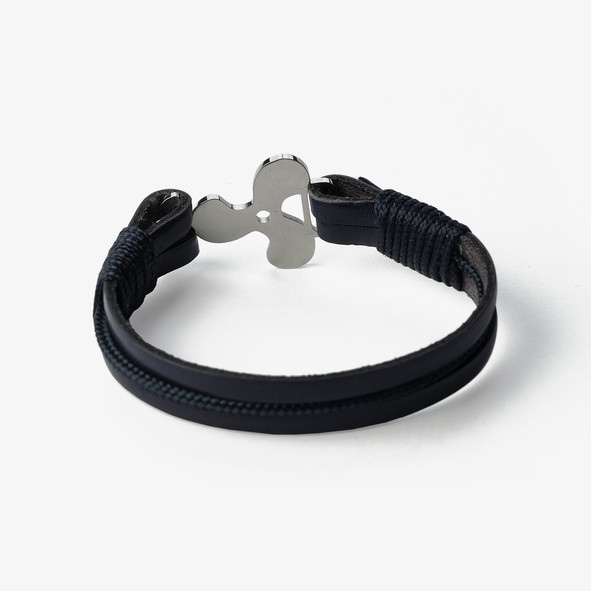 Old Skipper Sailor's Solace bratara piele elice bleumarin