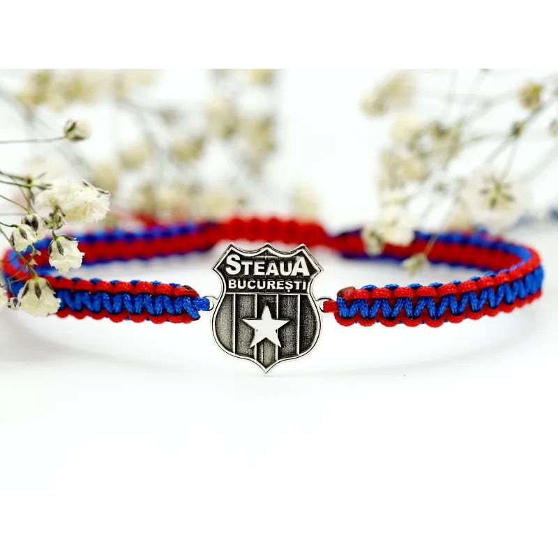 Margeluta din cristal bratara Steaua argint snur reglabil