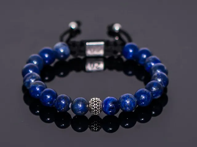 Dualstax Lapis Lazuli brățară lapis 8mm reglabilă