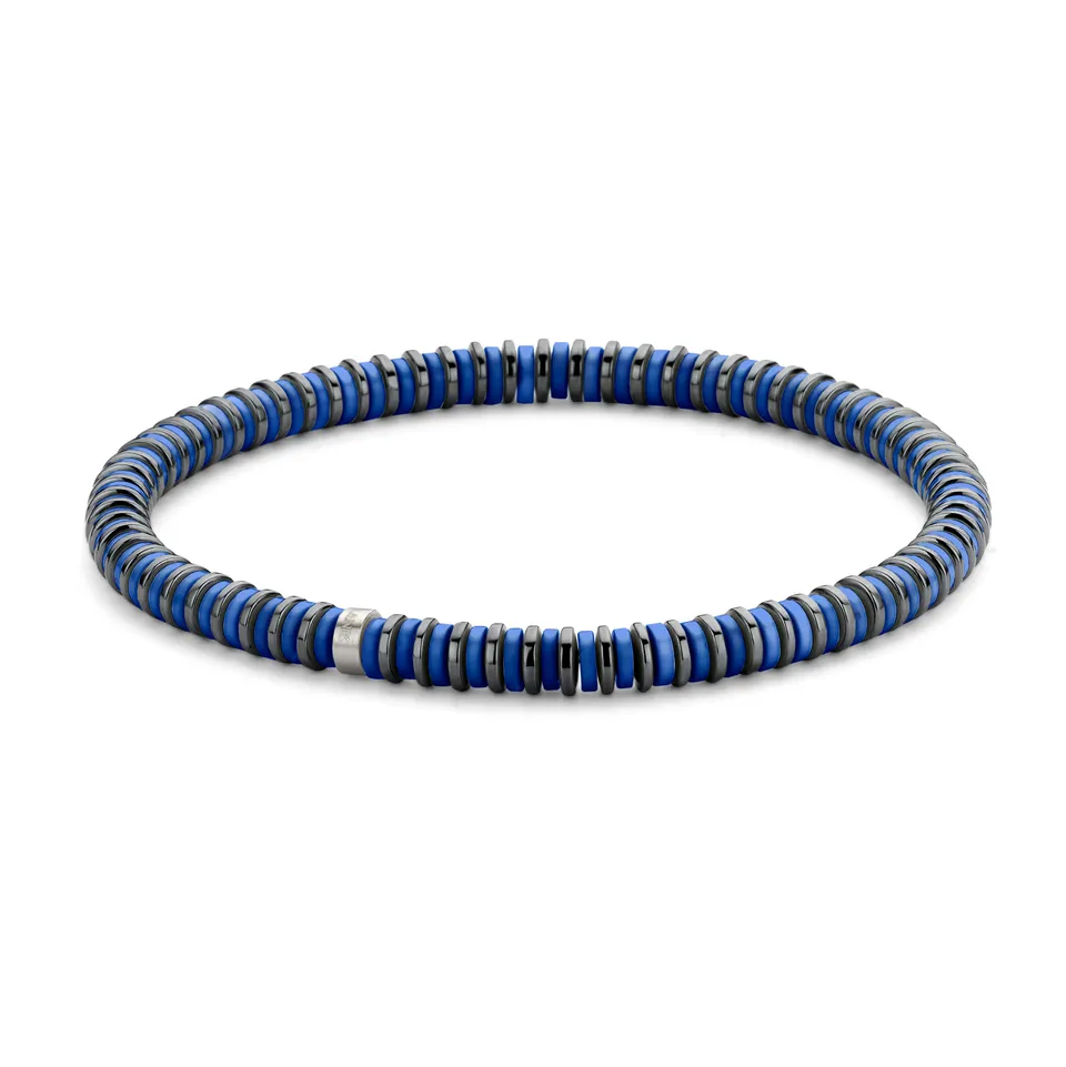Frank 1967 Thin Disc Bead bratara hematit negru 18,5 cm