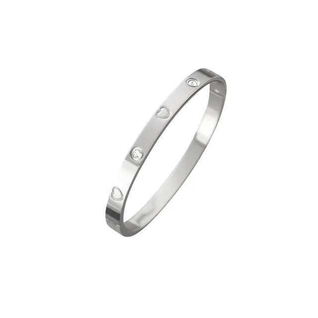 Rafini Amira Silver bratara placata aur alb 18K