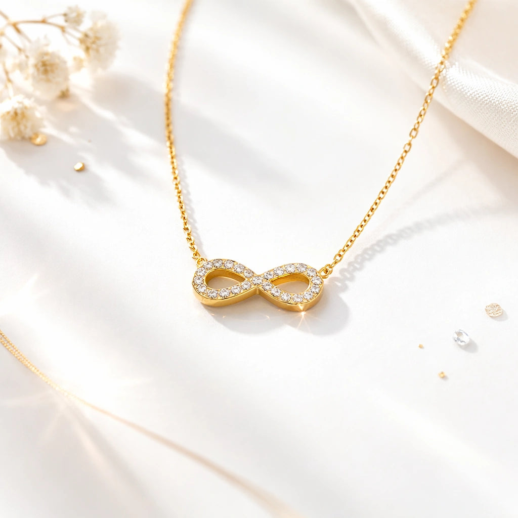 Rafini Infinit lantisor auriu placat aur 18K