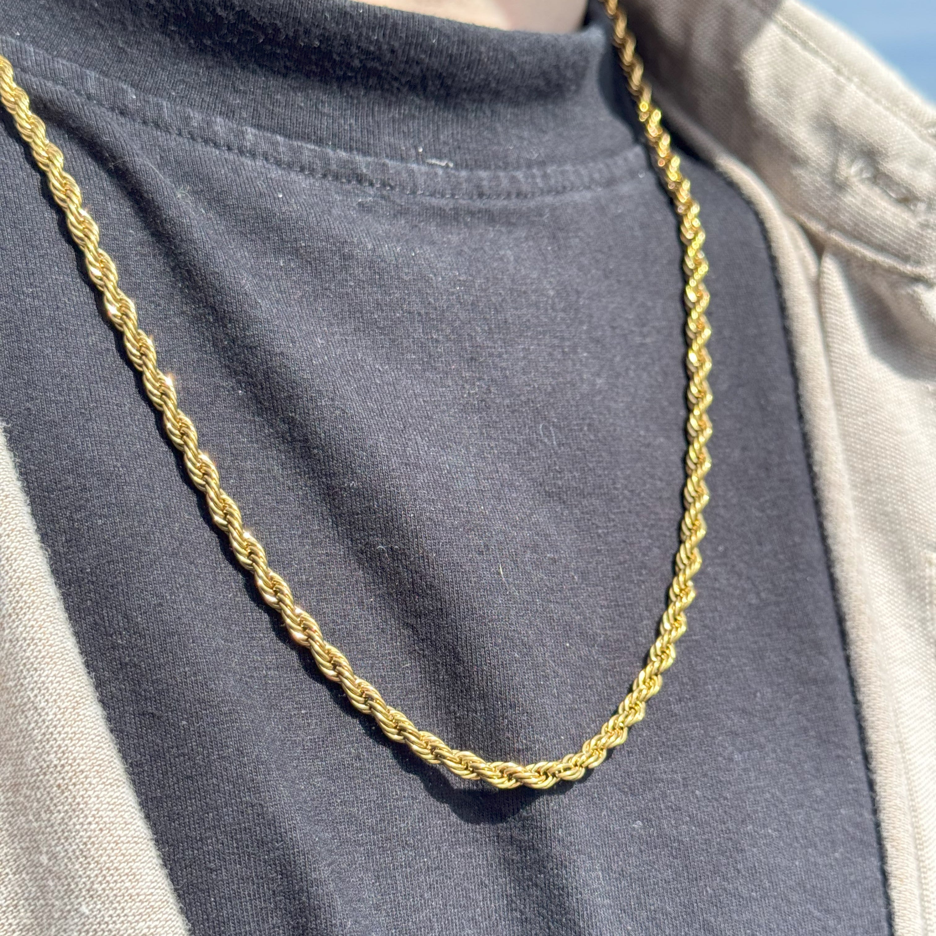 Frank 1967 Rope Chain colier otel tip funie