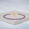 dualstax Ametist brățară damă 3mm aur 14K