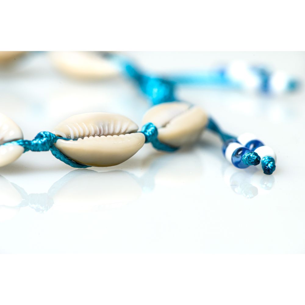CrisFeather Ocean bratara glezna scoici turquoise rezistenta apa