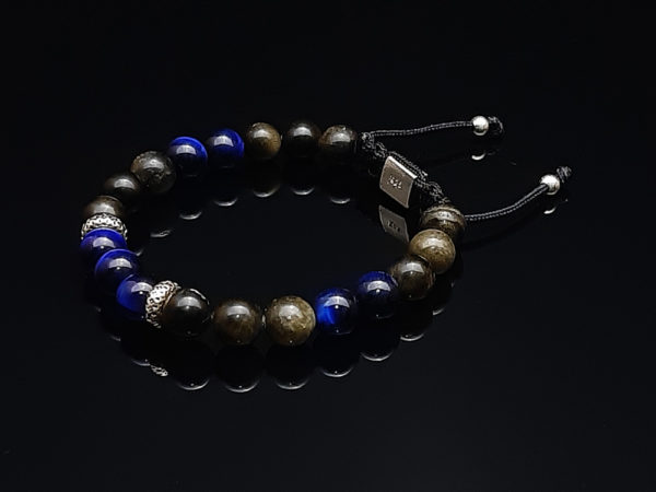 DualStax TigerEye brățară obsidian albastru 8mm