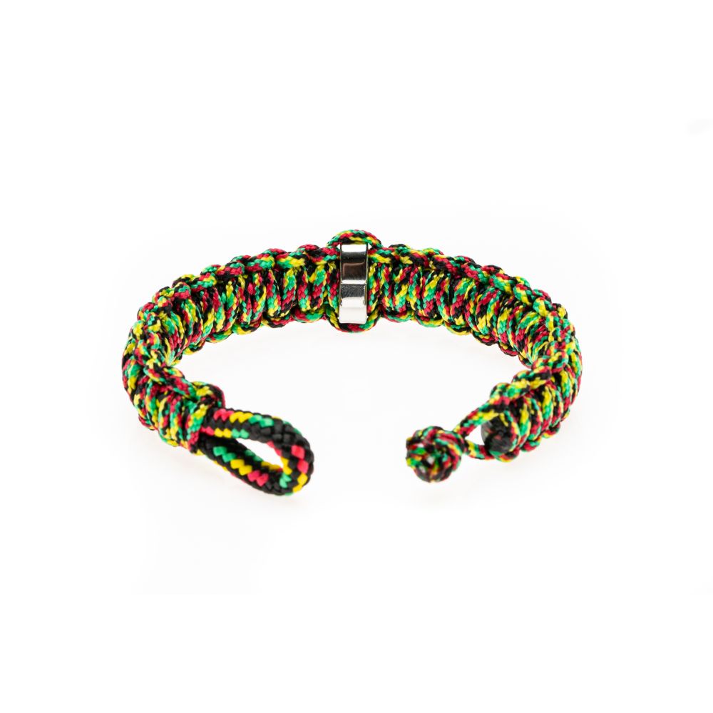 CrisFeather Rasta Knot brățară paracord negru