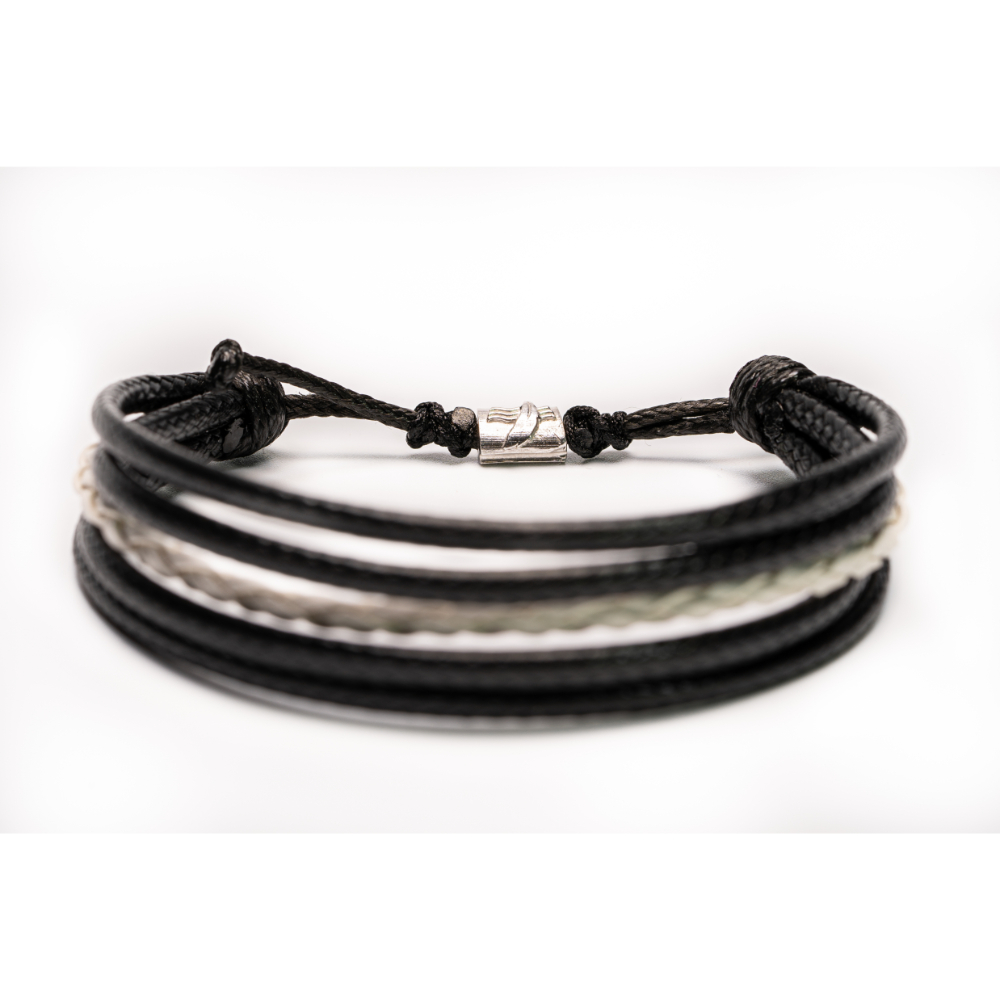 CrisFeather Black&White brățară piele unisex