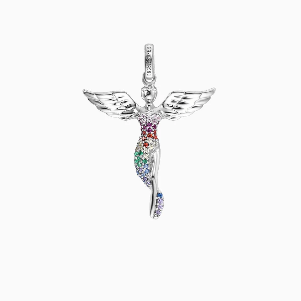 Pandantiv Engelsrufer Schutzengel zirconia multicolor argint 925