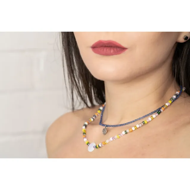 CrisFeather Deliano choker opalit cu charm argint 925