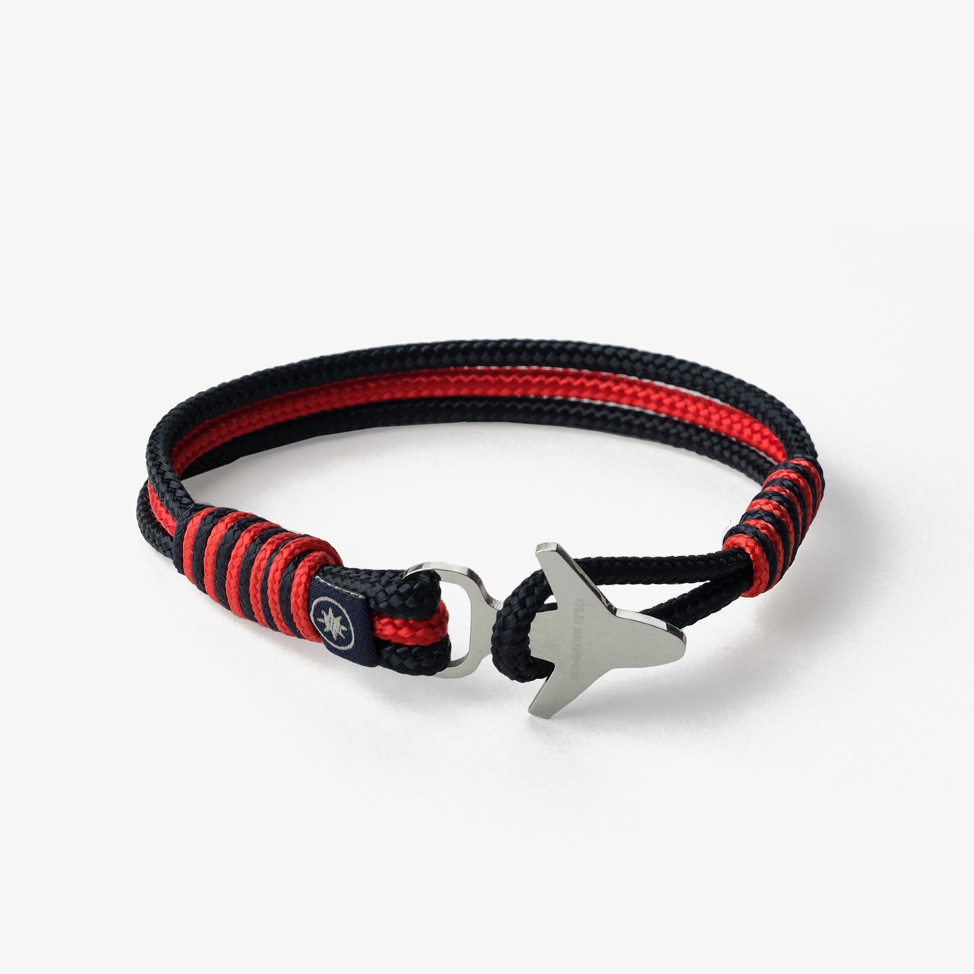 Old Skipper Crimson Nightfall brățară funie negru-roșu S/M