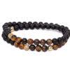 Dualstax No.14 bratara onix mat tiger eye 6mm