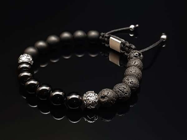 Dualstax MultiBlack brățară onix lavă 8mm
