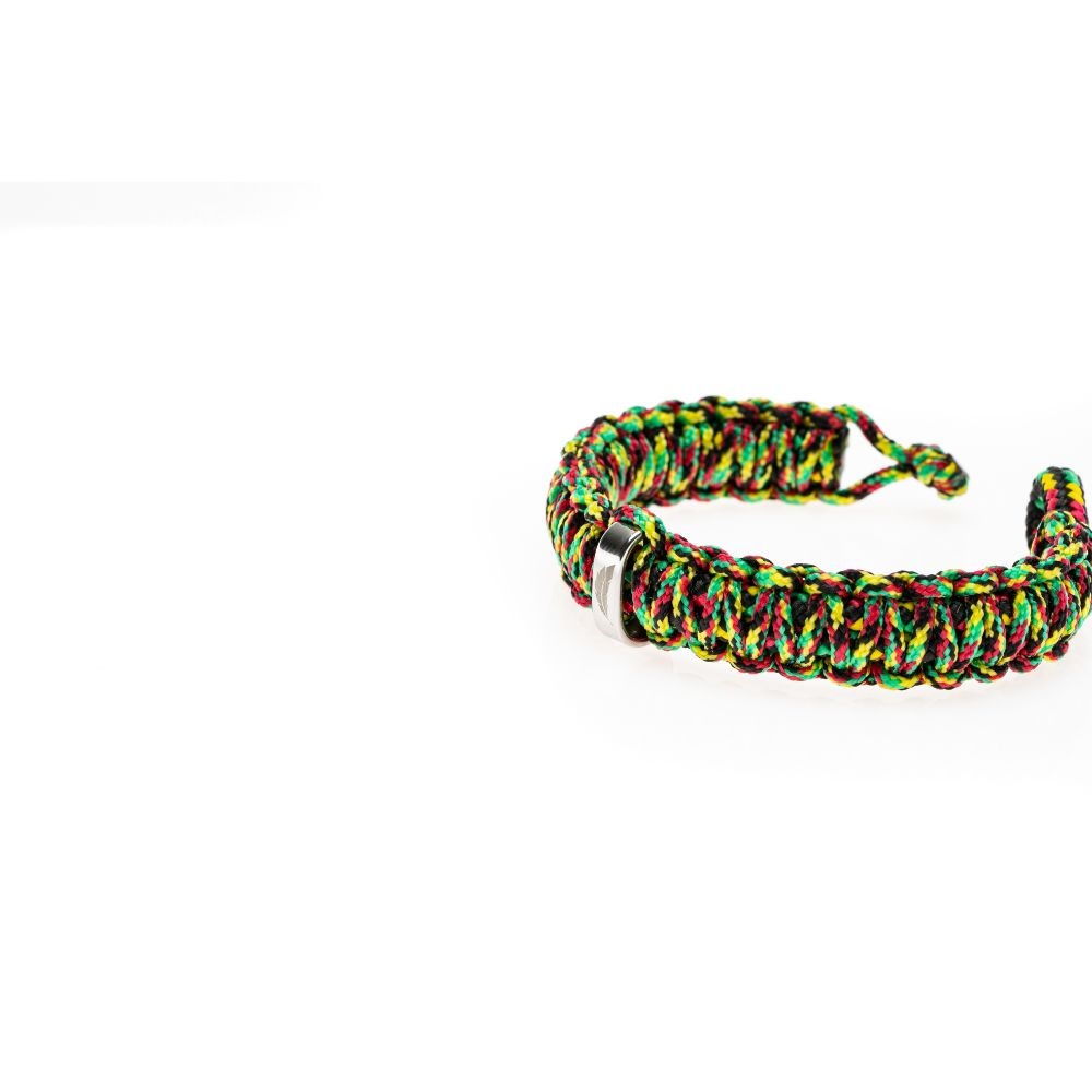 CrisFeather Rasta Knot brățară paracord negru