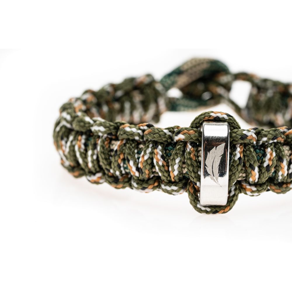 CrisFeather Army Knot brățară paracord kaki 2m