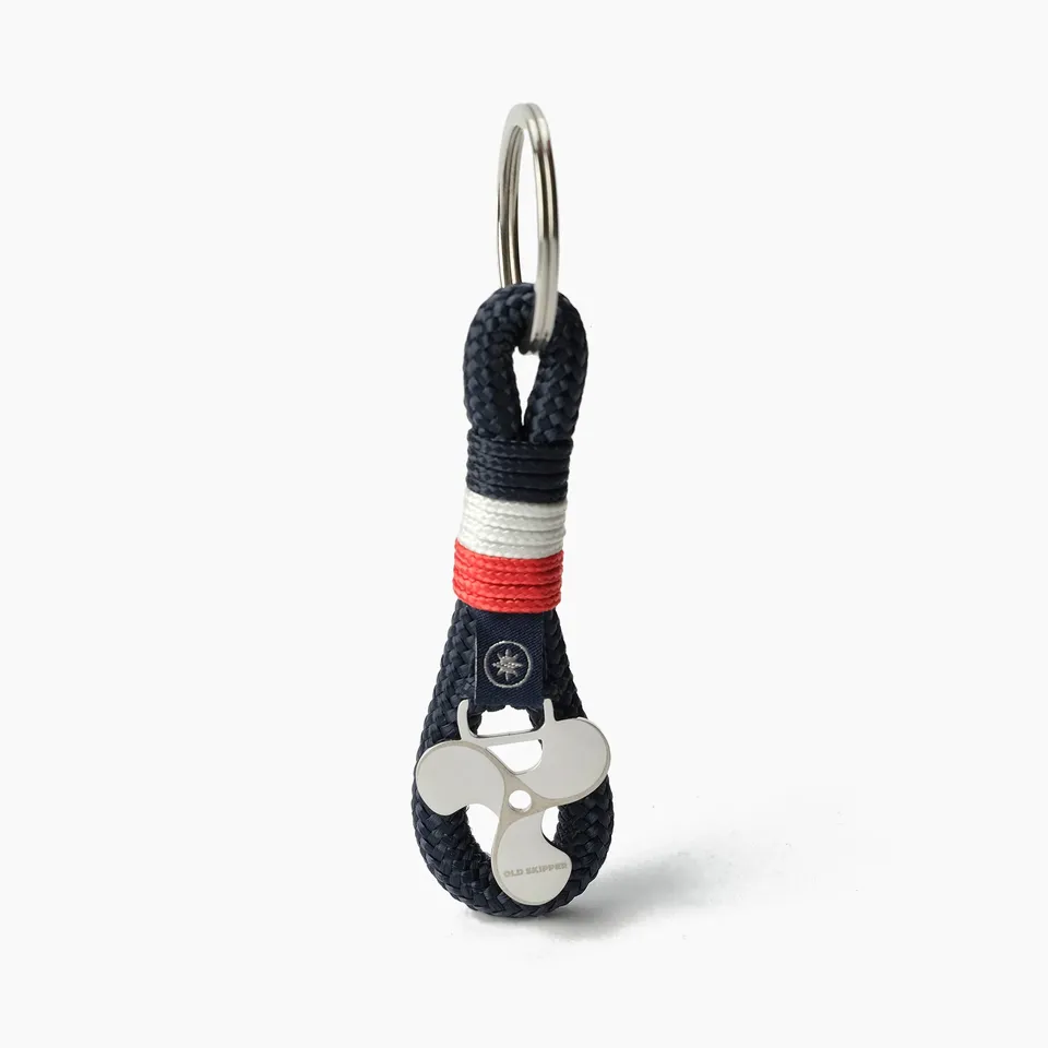 Old Skipper Suez Knot breloc paracord tricolor elice