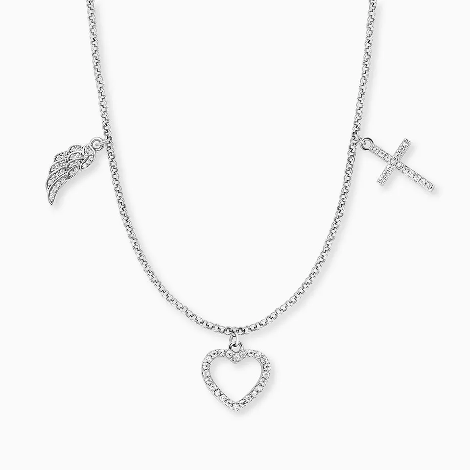Engelsrufer Glaube Liebe Hoffnung colier argint cu zirconia