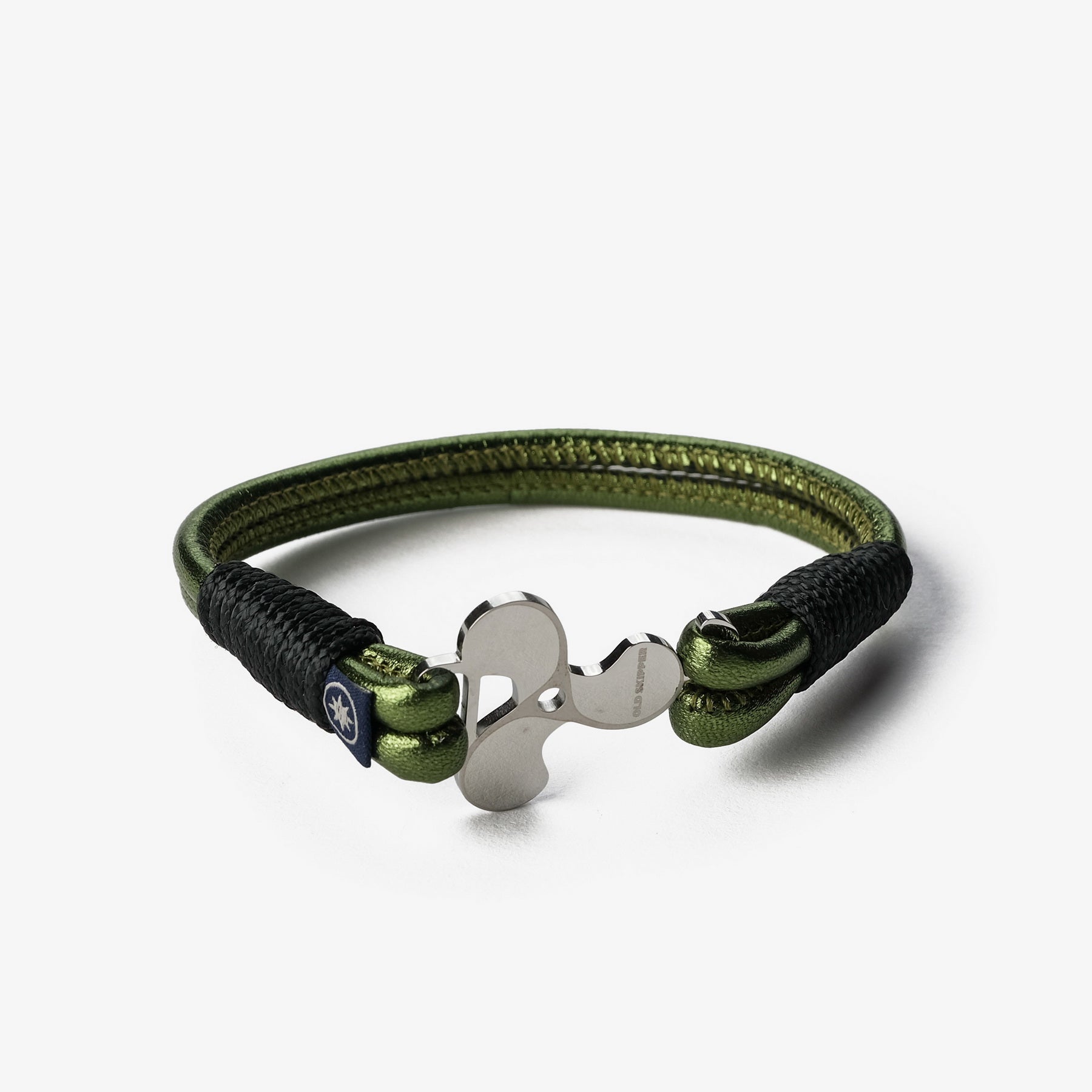 Old Skipper NPMLB-902M bratara piele verde roata carma