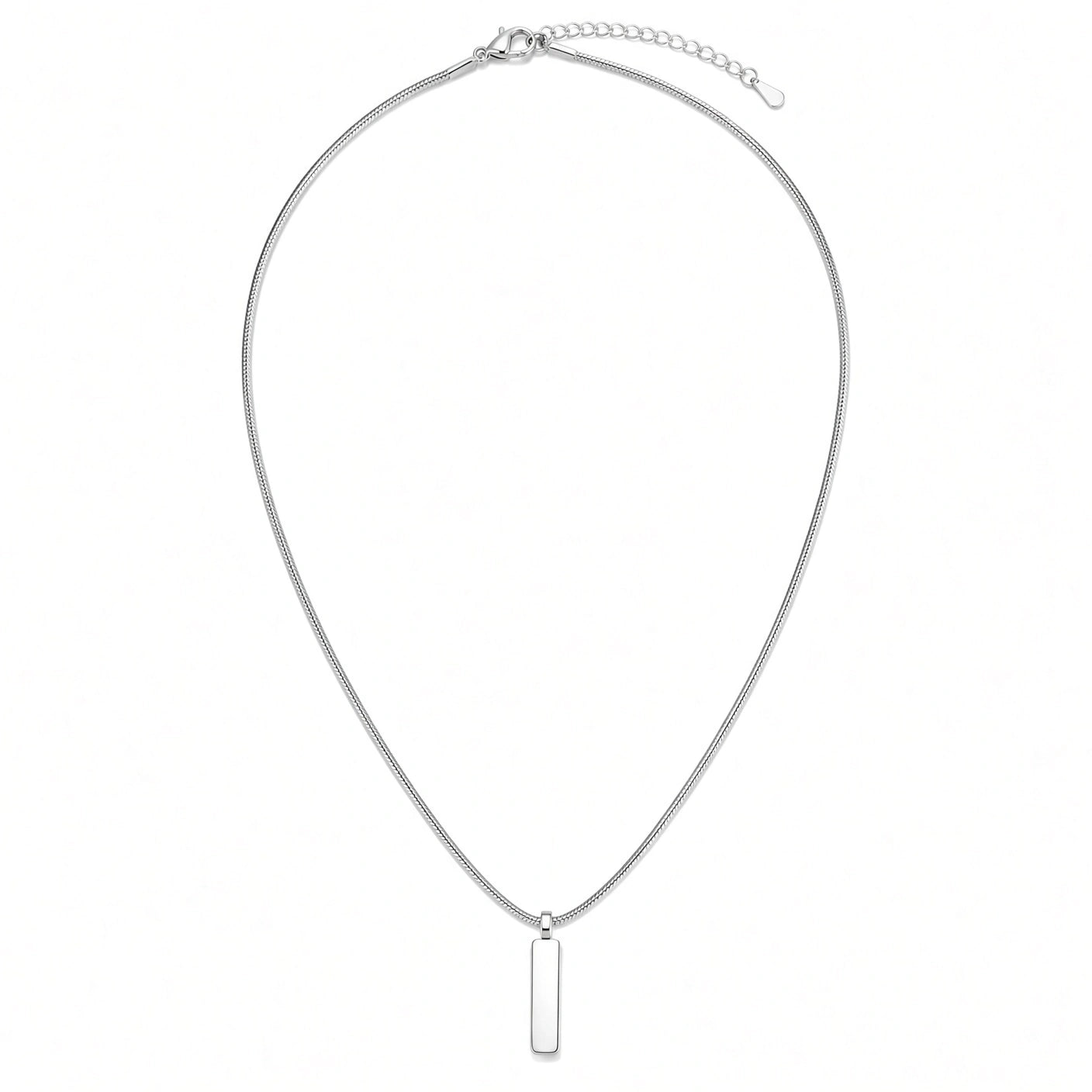 Rafini Silver Bar colier 58 cm oțel inoxidabil