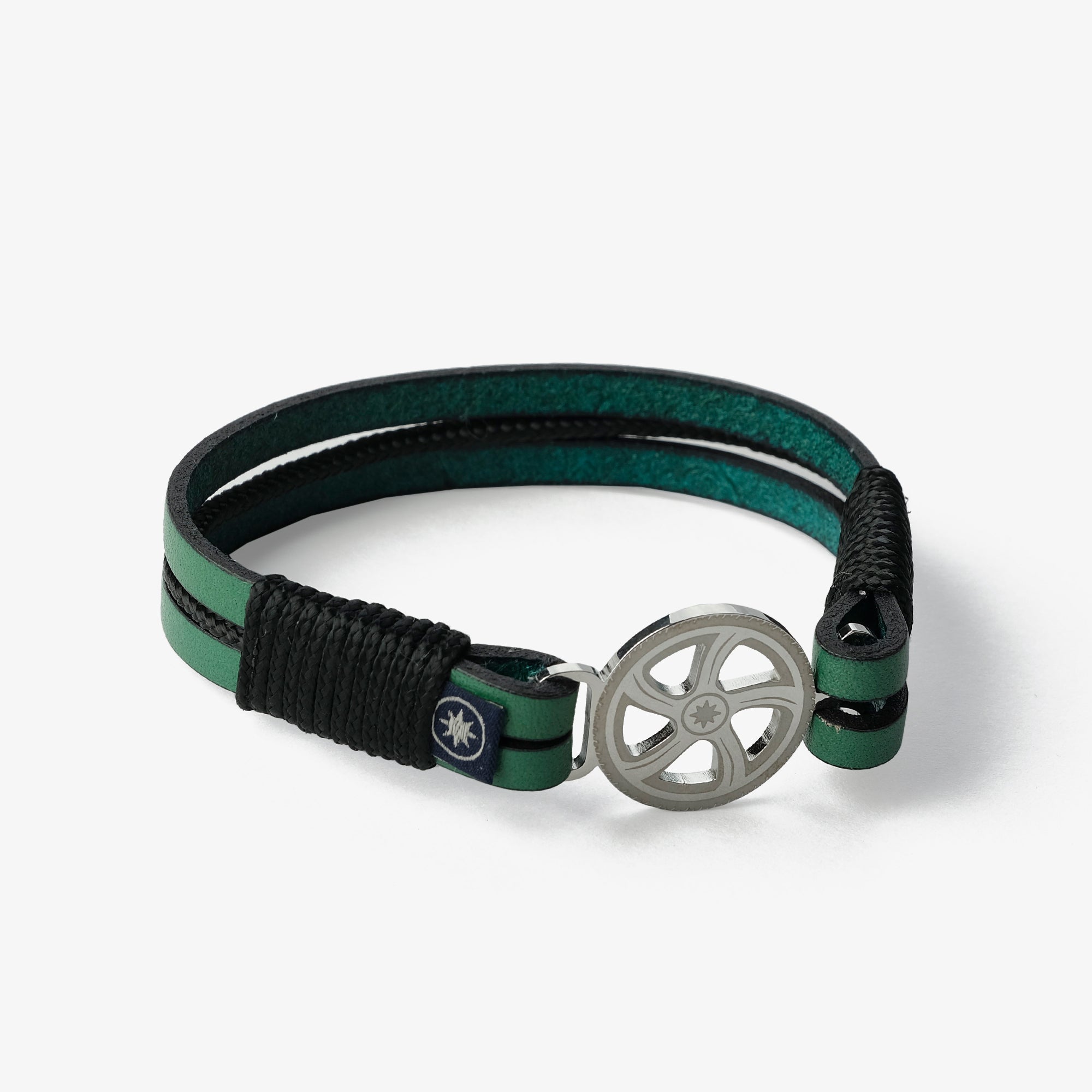 Old Skipper Emerald Seascape Horse brățară piele verde