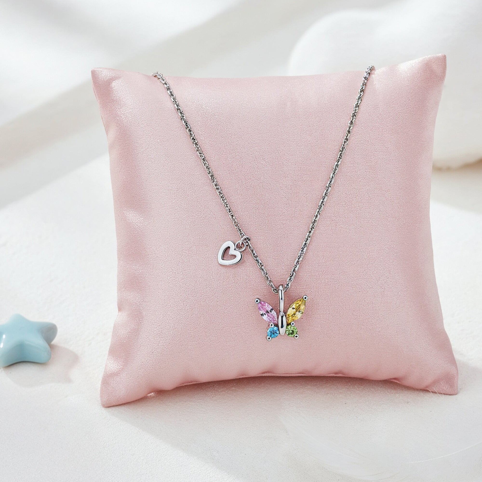 Engelsrufer Herzengel Fluture colier copii multicolor zirconia