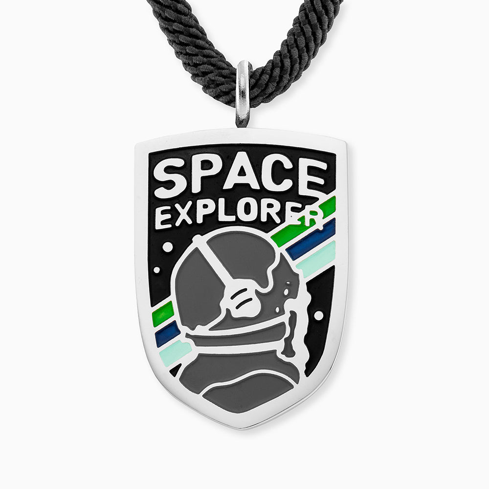Herzengel colier copii astronaut multicolor din email