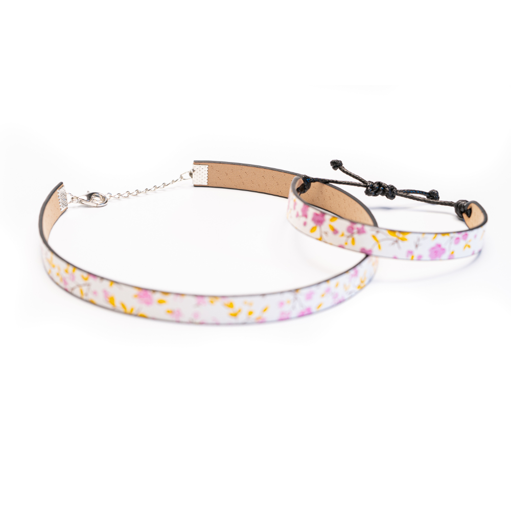 CrisFeather Fluff Petals set choker-brățară floral