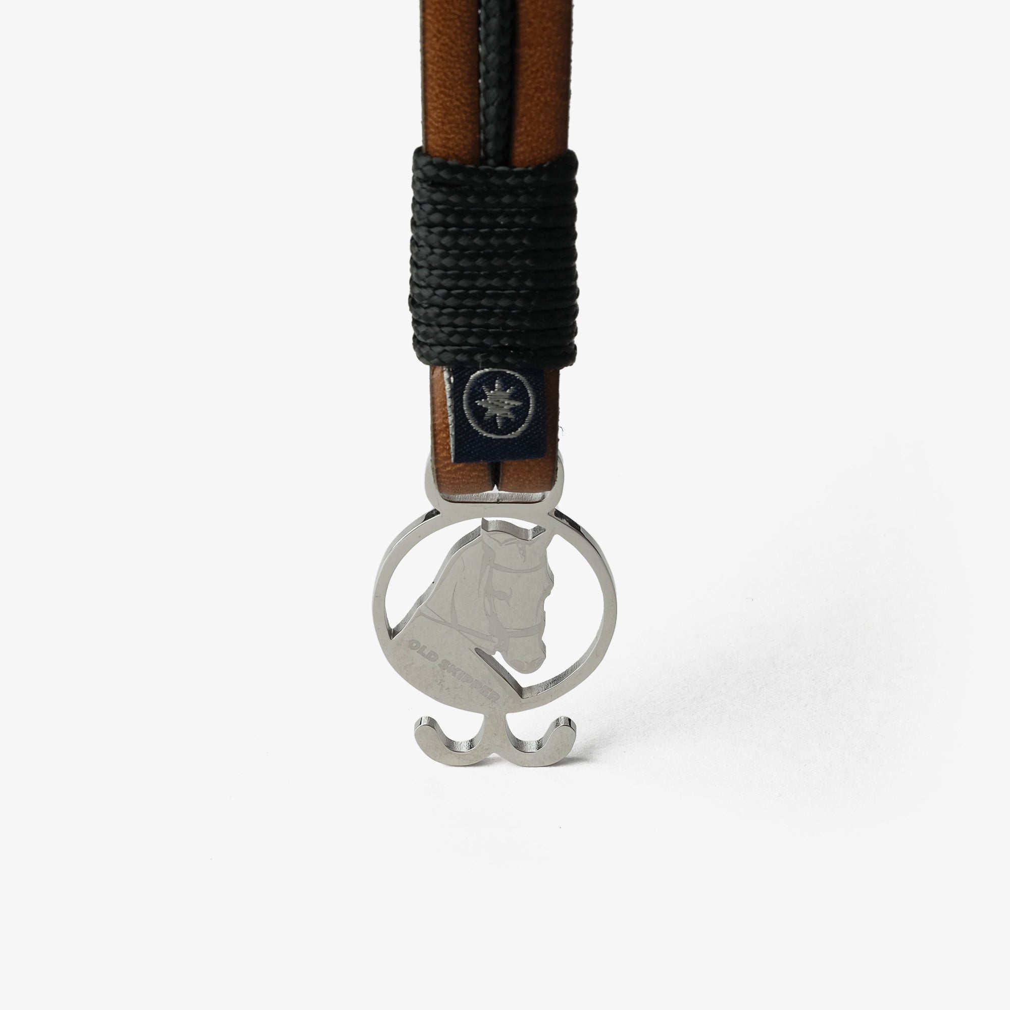 Old Skipper Seafarer bratara piele cal maro-negru