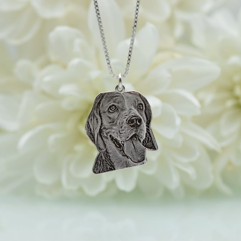 Mărgeluța din Cristal Portret My Dog lănțișor argint 925 foto
