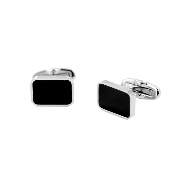Frank 1967 Rectangle Black Acrylic butoni negri inox