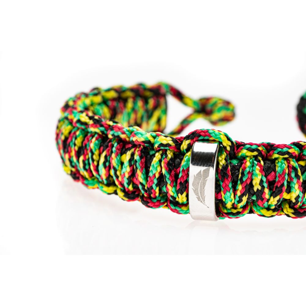 CrisFeather Rasta Knot brățară paracord negru