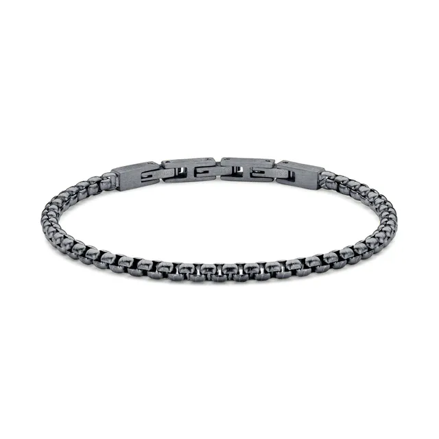 Frank 1967 Box Chain bratara lant otel argintie