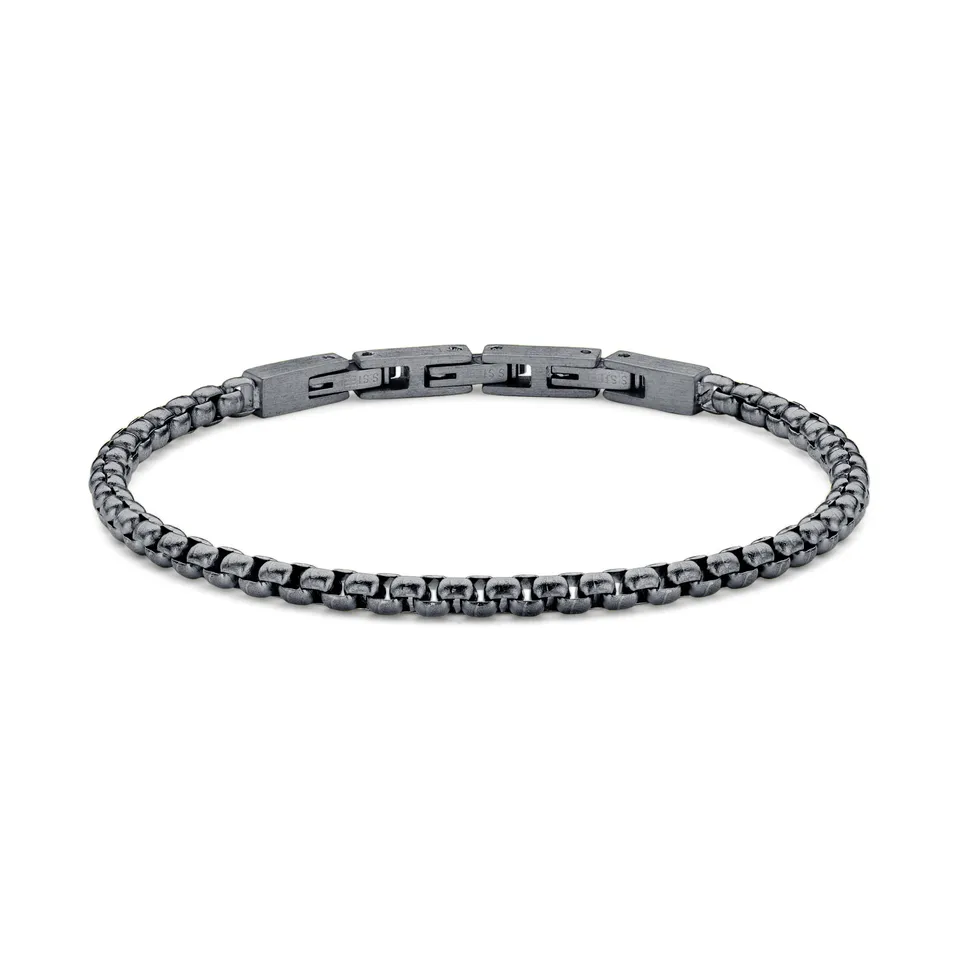 Frank 1967 Box Chain bratara lant otel argintie