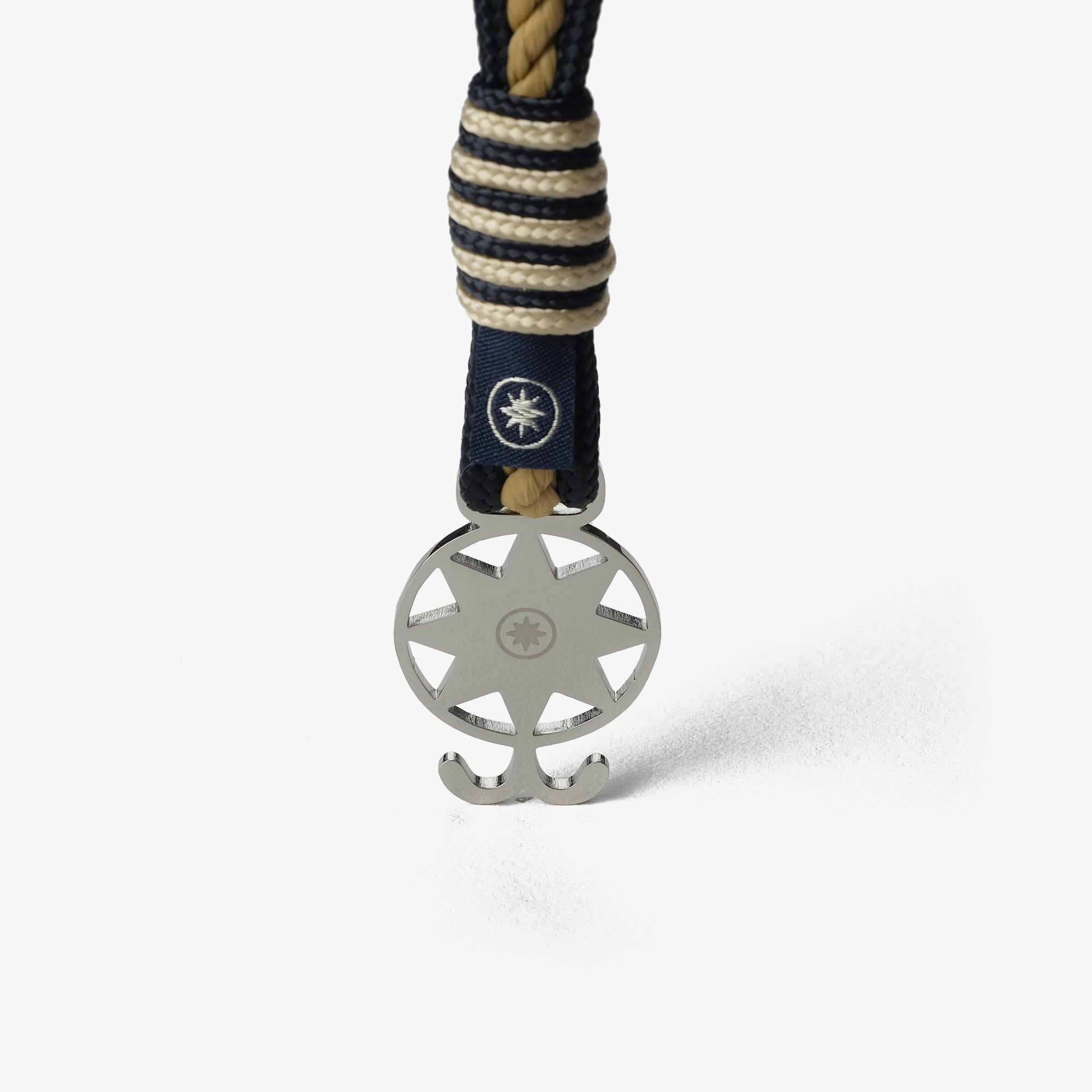 Old Skipper Navy bratara sfoara stea nord bleumarin-bej
