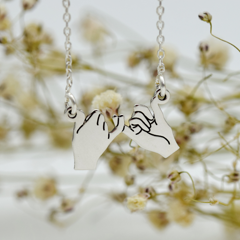 Margeluta.dincristal Pinky Promise lantisor Forever argint 925 40 cm