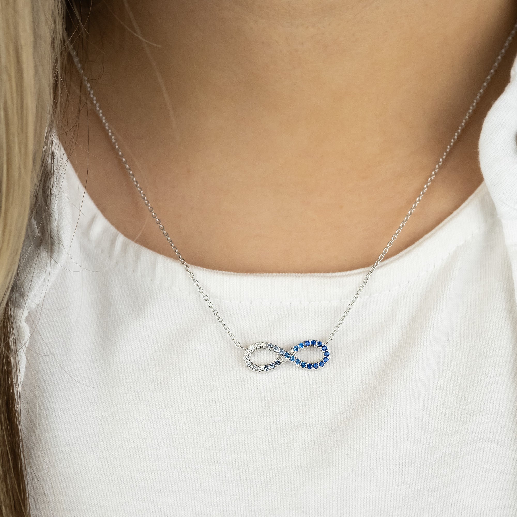 Engelsrufer colier argint infinity zirconia multicolor