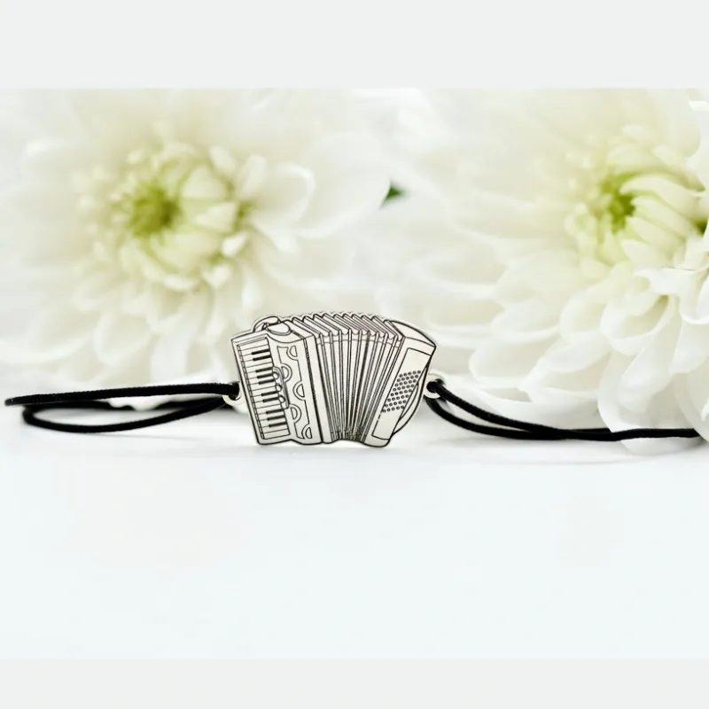 Mărgeluța din Cristal Acordeon brățară reglabilă argint 925 cu șnur