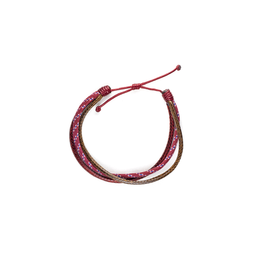 CrisFeather Brown Cherry brățară paracord vișiniu