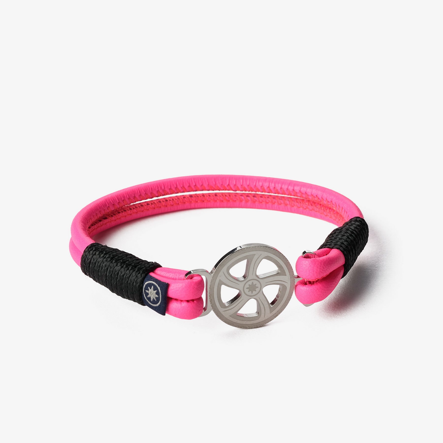 Old Skipper Pink Neon Dreams brățară piele roz-neon ancoră