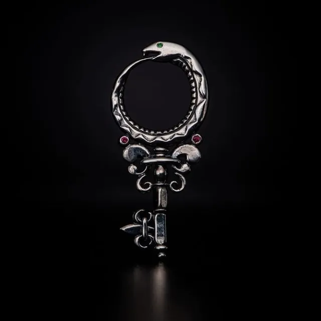 Dualstax Ouroboros pandantiv cheie argint 925 43mm