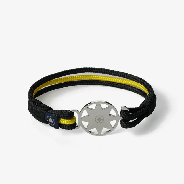 Bratara Old Skipper Yellow Blaze North Star galben-negru
