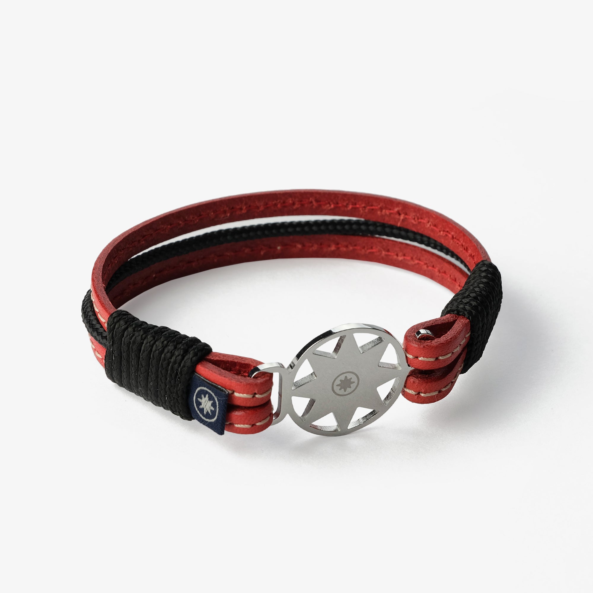Old Skipper Crimson Tide Propeller brățară piele roșu-negru