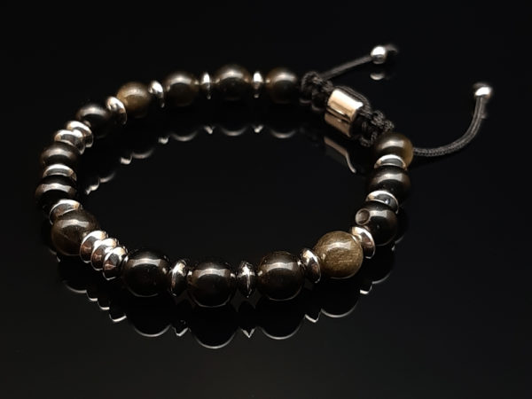 dualstax Onix 8mm brățară obsidian reglabilă