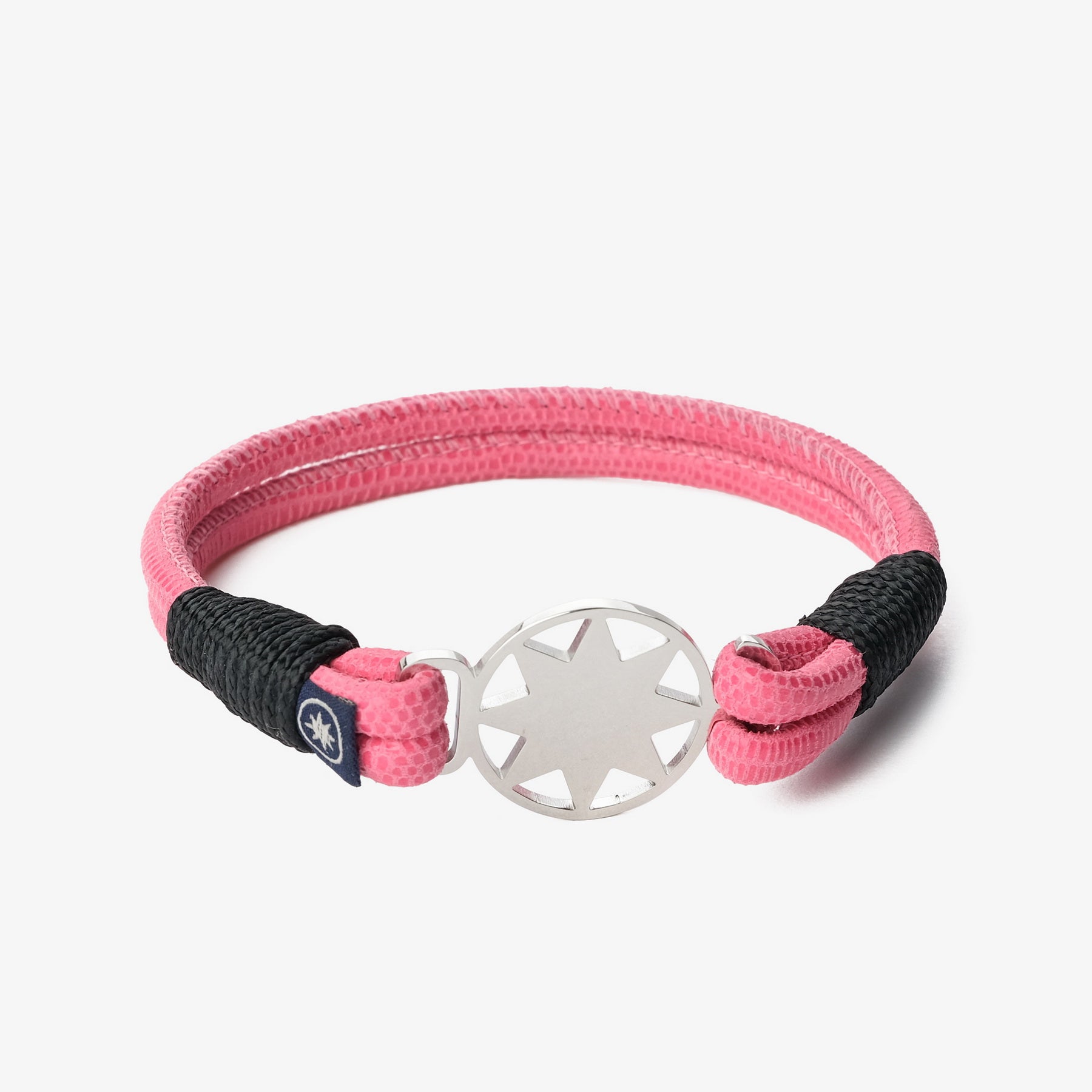 Old Skipper Pink Horizon Anchor bratara piele roz