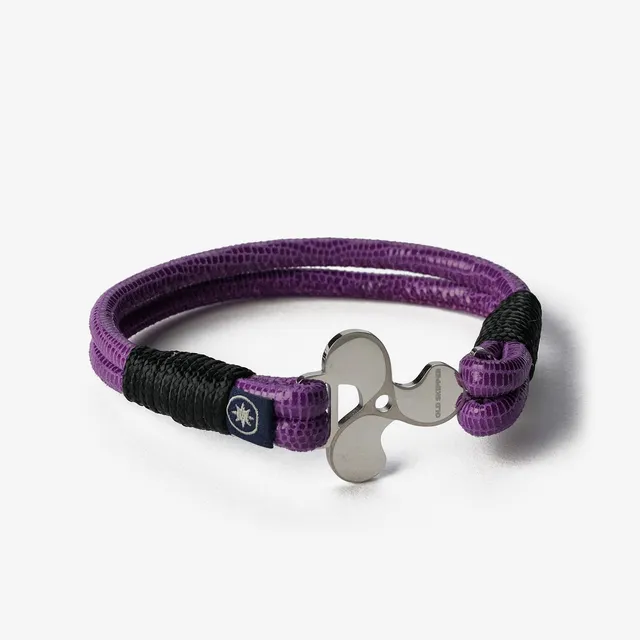 Old Skipper Violet Horizon brățară piele violet