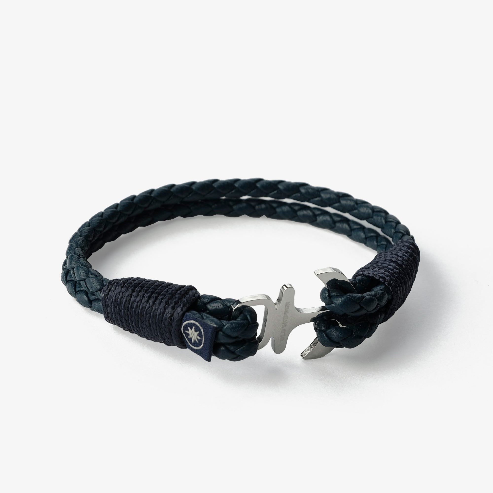 Old Skipper Deep Sea brățară piele bleumarin stea nordului