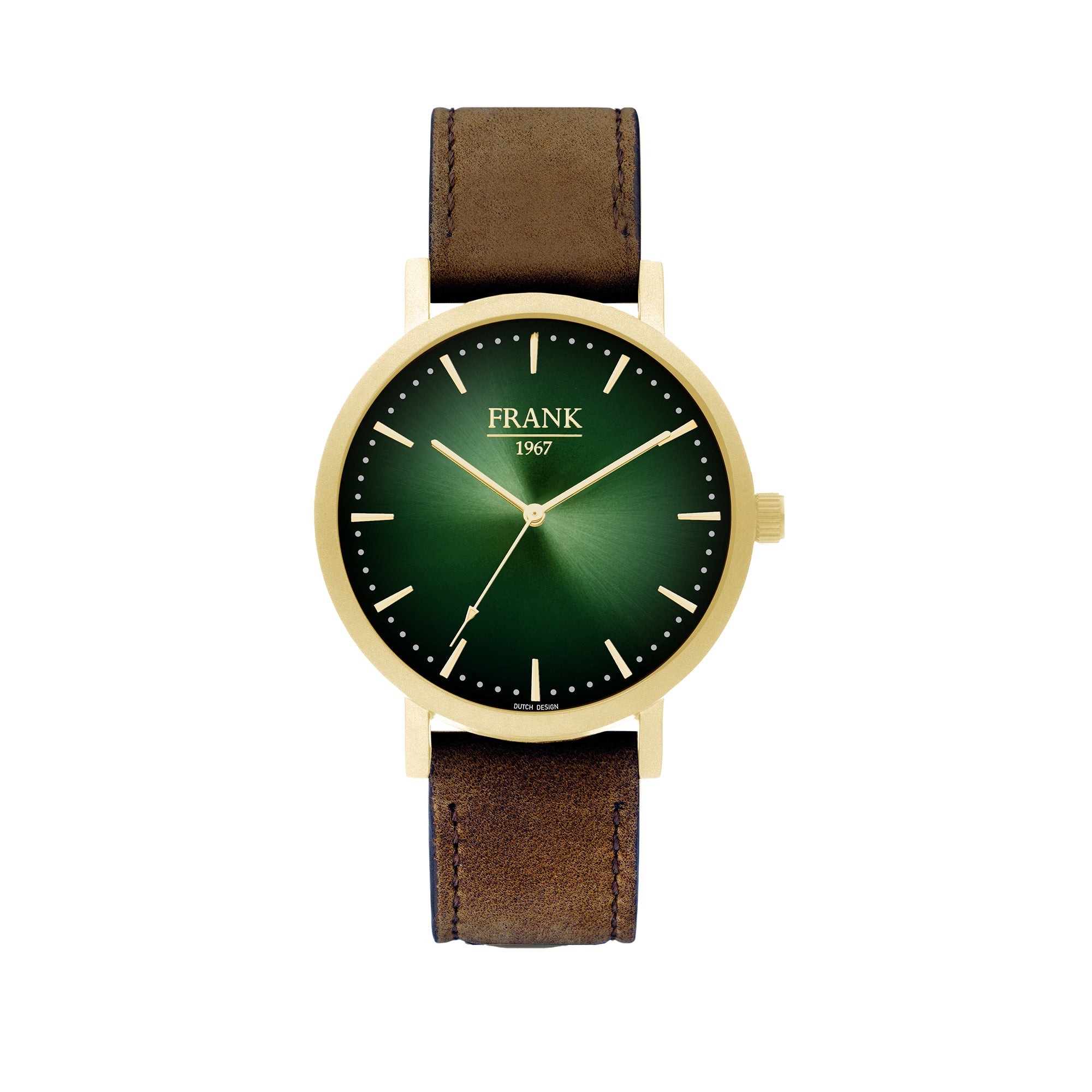 Frank 1967 Leather Watch ceas barbati negru piele