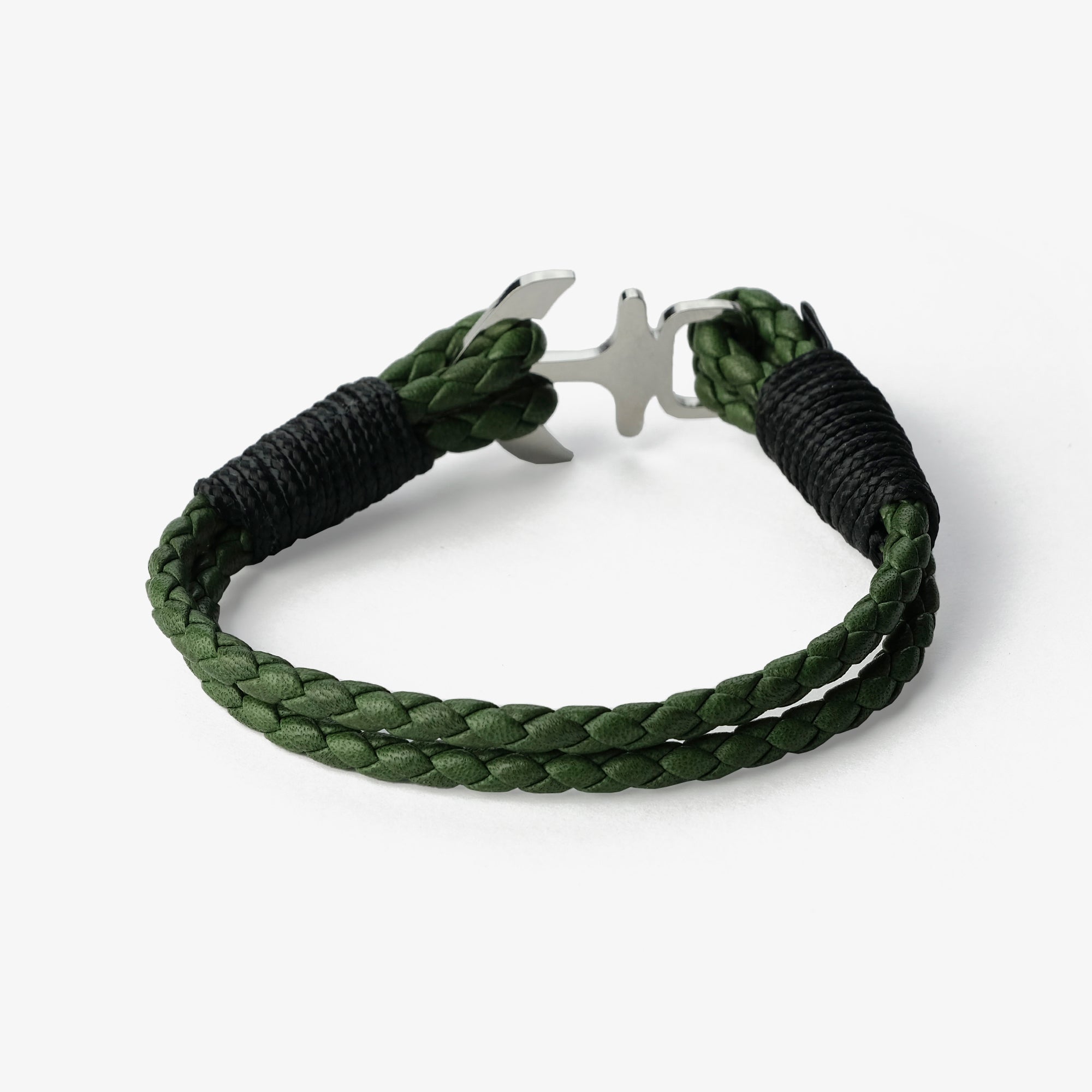 Old Skipper Evergreen Voyage bratara impletita ancora M